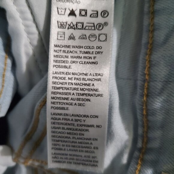 Levis Jeans Womens 28 Light Blue Ribcage Straight Ankle High-Waist Button Fly - Picture 5 of 13